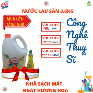 Nước lau sàn True Care 3.6Kg hương Chanh Sả, an toàn tiết kiệm. tặng nrc 400g