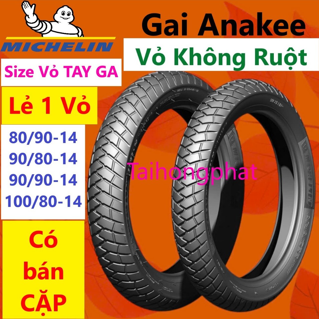 Vỏ Lốp Michelin ANAKEE Gắn Vario, Click, AB, Vision,.....