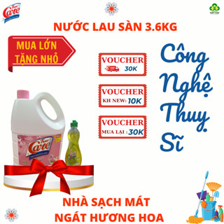 Nước thơm lau sàn TrueCare  can 3.6 Kg hương Baby, tặng kèm nrc 400g.
