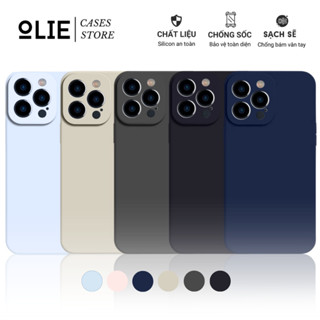  Ốp lưng OIie chống bẩn cho iPhone 11 12 13 14 15 16  Pro max 15 Plus  14Plus 13 Promax chống sốc bảo vệ camera màu TRƠN 