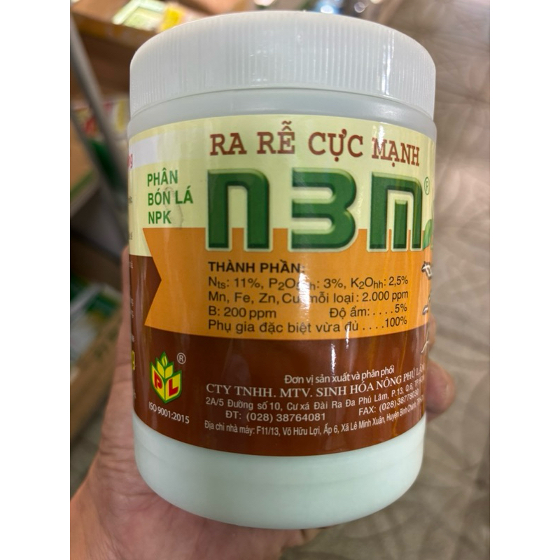 1 Hũ ( 500gram ) Phân Bón Lá NPK N3M 500g - Ra Rễ Cực Mạnh, Tăng Trưởng Tốt