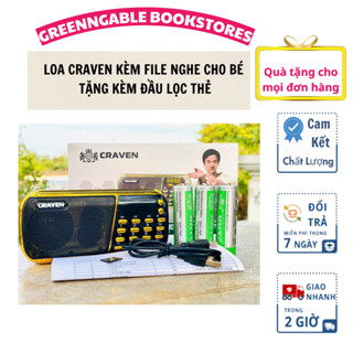 Combo Loa Đài Craven nghe thẻ nhớ, USB, FM, Máy nghe nhạc mini Tắm Ngôn Ngữ, Craven CR 853