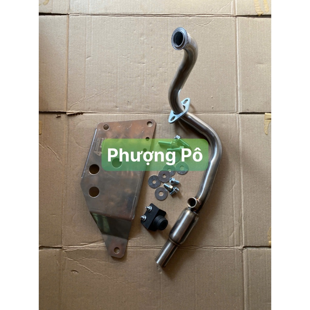 ⚡️FREESHIP⚡️ ⚡️FREESHIP⚡️Bộ Pát + Cổ phi 27x1.5 li inox 304 gắn lon pô 4road cho SH Ý các đời-Dylan
