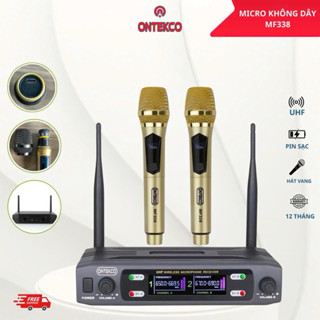 Micro không dây ONTEKCO MF338/339 cao cấp [ BẢO HÀNH 12 THÁNG ] đầu thu UHF dùng cho amply-loa kéo