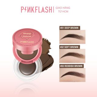 PINKFLASH Bộ đôi bột gel kẻ mày & pomade 2 trong 1 chống thấm nước, chống lem Mult 4g