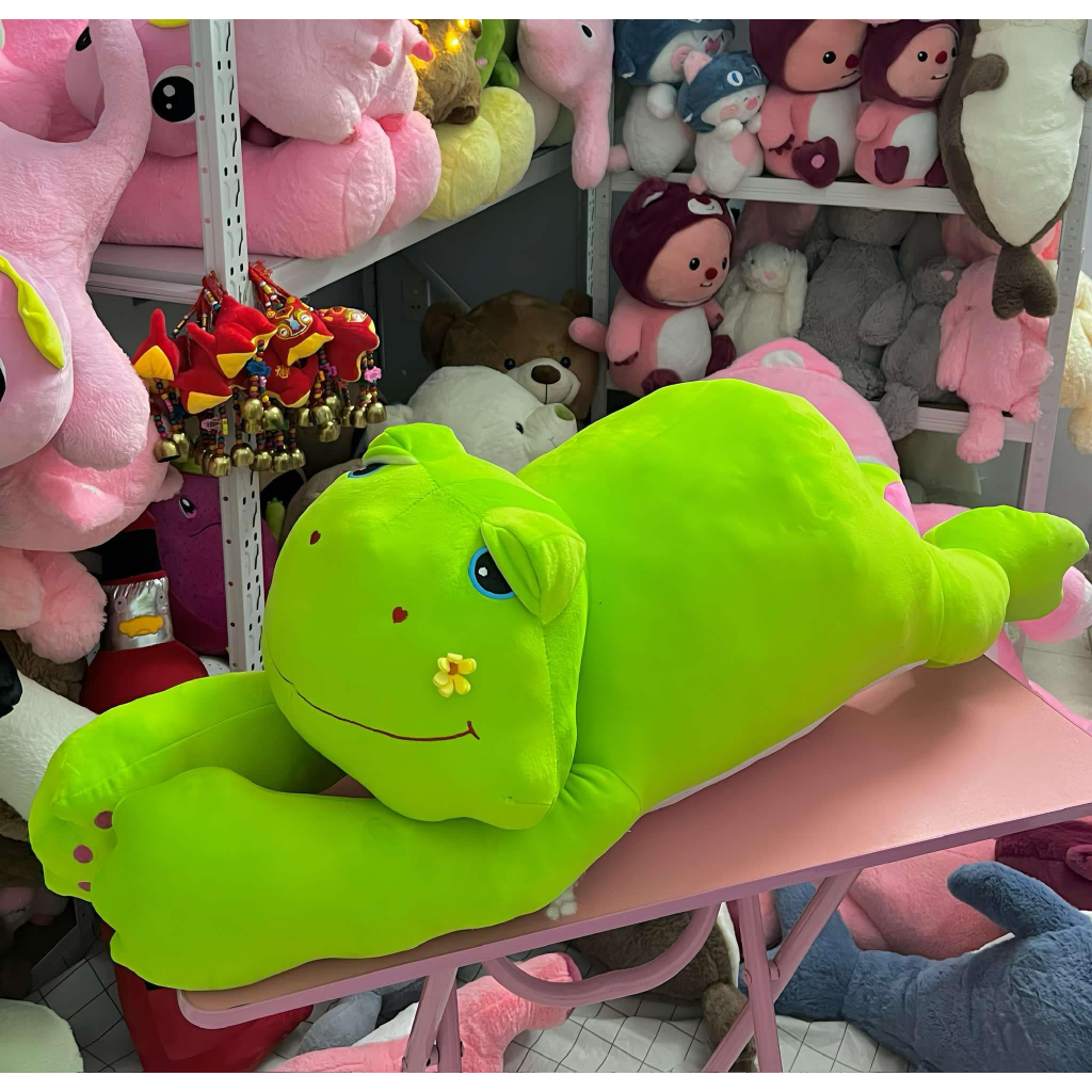 Gấu bông con ếch dễ thương,đồ chơi thú nhồi bông con ếch nằm