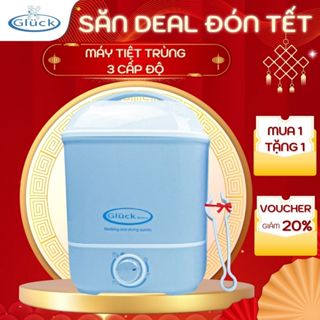 Máy tiệt trùng hơi nước sấy khô bình sữa Gluck GX07, dung tích 3800ml, tiệt trùng 6 bình sữa