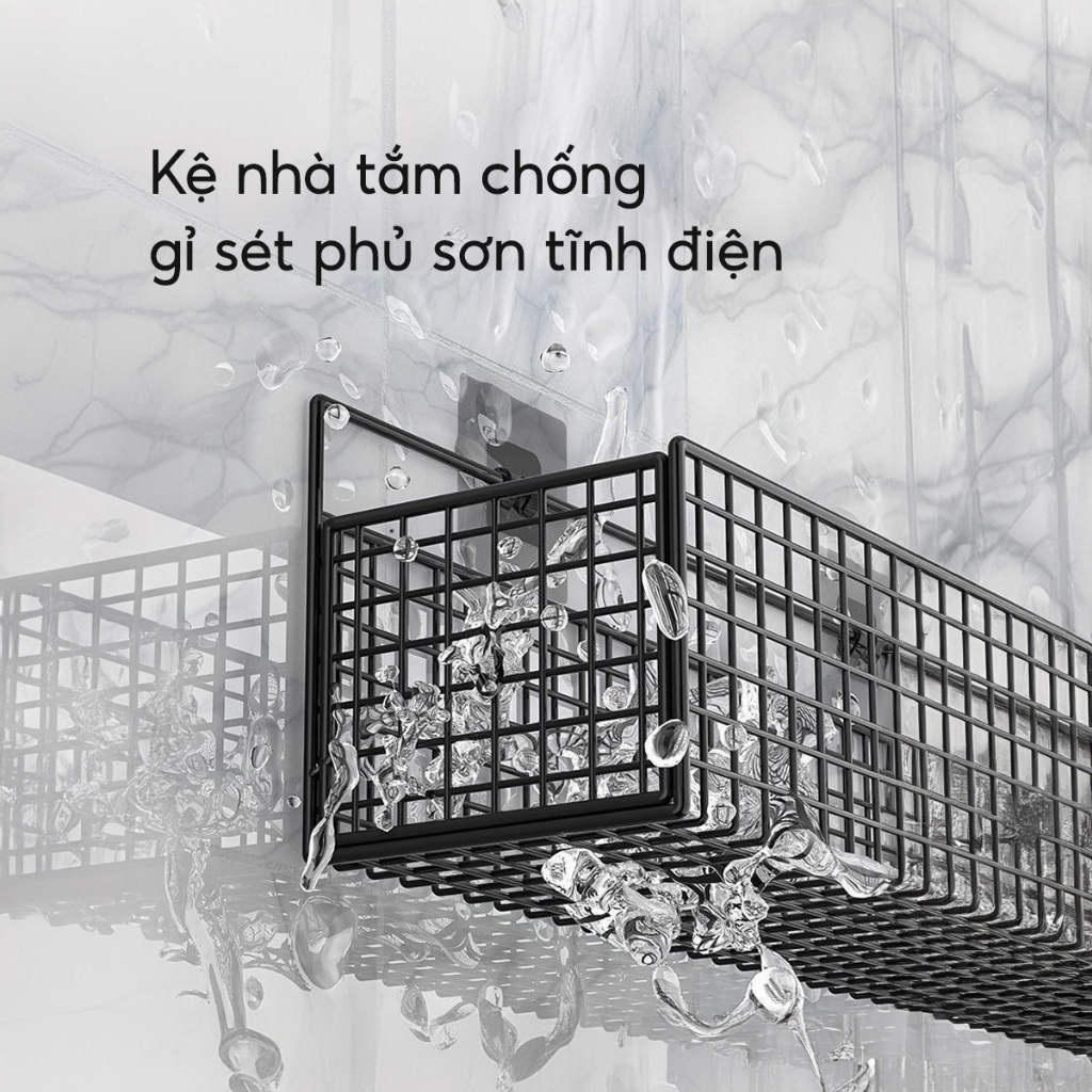 Kệ Đựng Đồ Nhà Tắm Dán Tường, Kệ Treo Đồ Đa Năng Hình Chữ Nhật Cao Cấp Không Rỉ Siêu Chắc Kèm Miếng Dán Đôi | BigBuy360 - bigbuy360.vn