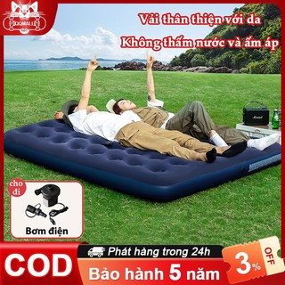 Đệm Hơi Cao Cấp,Nệm hơi đơn và đôi cao cấp,Nệm ngoài trời và văn phòng có thể gập lại  kèm bơm điện  