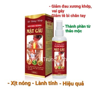 [Sỉ HCM] Dầu xoa bóp thảo dược, xịt xương khớp Mật Gấu hỗ trợ giảm đau xương khớp, vai gáy, tiêu bầm. Chai 100ml