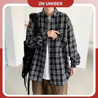  Áo sơ mi flannel somi nam nữ kẻ Caro form rộng khoác ngoài SM01 – 2N Unisex 