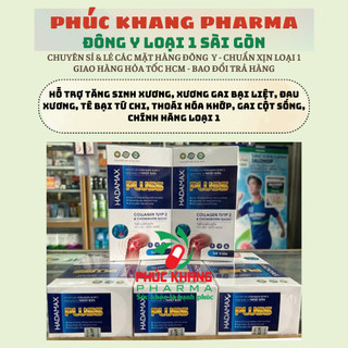 CHUẨN LOẠI 1. XƯƠNG KHỚP HADAMAX PLUSS - COLLAGEN TUYP 2, HỘP 60 VIÊN