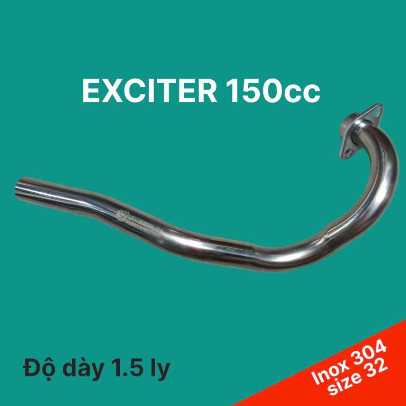 Cổ Pô Thay cho xe Exciter 150cc dầy 1.5li. inox 304 (size 32)