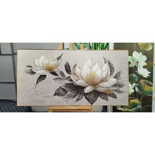 Tranh Canvas Hoa Sen trắng- HS063