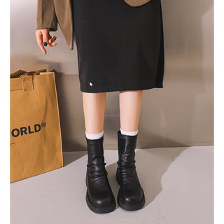 Boot nữ phối dây kéo Big size _Hàng có sẵn (size 40-43)