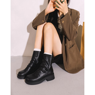 Boot nữ phối dây kéo Big size _Hàng có sẵn (size 40-43)