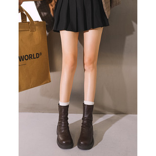 Boot nữ phối dây kéo Big size _Hàng có sẵn (size 40-43)