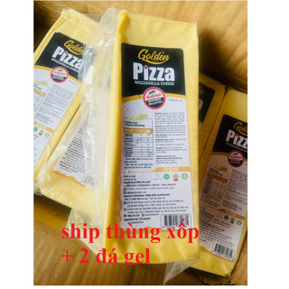 (SHIP TOÀN QUỐC) Phô mai kéo sợi mozzarella Golden cheese, nguyên khối 2kg (KÈM THÙNG XỐP VÀ ĐÁ GEL)
