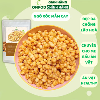 Ngô cay sấy giòn xóc mắm ONFOD ngô nêp sấy đồ ăn vặt ăn liền ăn chay healthy eat clean