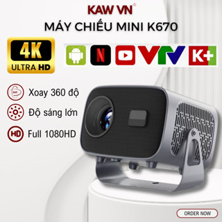 Máy chiếu mini KAW K670 chất lượng siêu nét, kích thước màn chiếu tối đa 120 inch