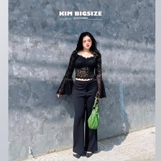 Quần ống loe Bigsize nữ co giãn(55-90kg)[KimBigsize]