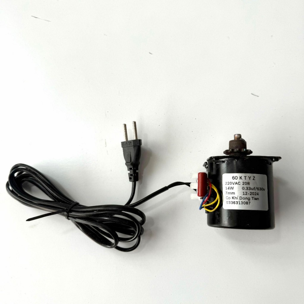 Mô Tơ 220V Quay Gà Vịt 60KTYZ 14W Motor 220V Động Cơ 220V Giảm Tốc 220V Đã Hàn Nhông