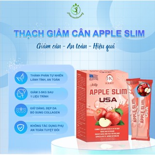 (Chính hãng) Thạch giảm cân  Apple Slim USA ,giảm ngay 5-7kg sau 1 tháng hỗ trợ giảm béo an toàn 10 gói/hộp