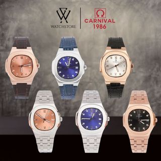  Đồng Hồ Nữ 8160L Mặt Kính Sapphire Dạ Quang Size Mặt 34mm Chống Nước Chính Hãng Carnival 
