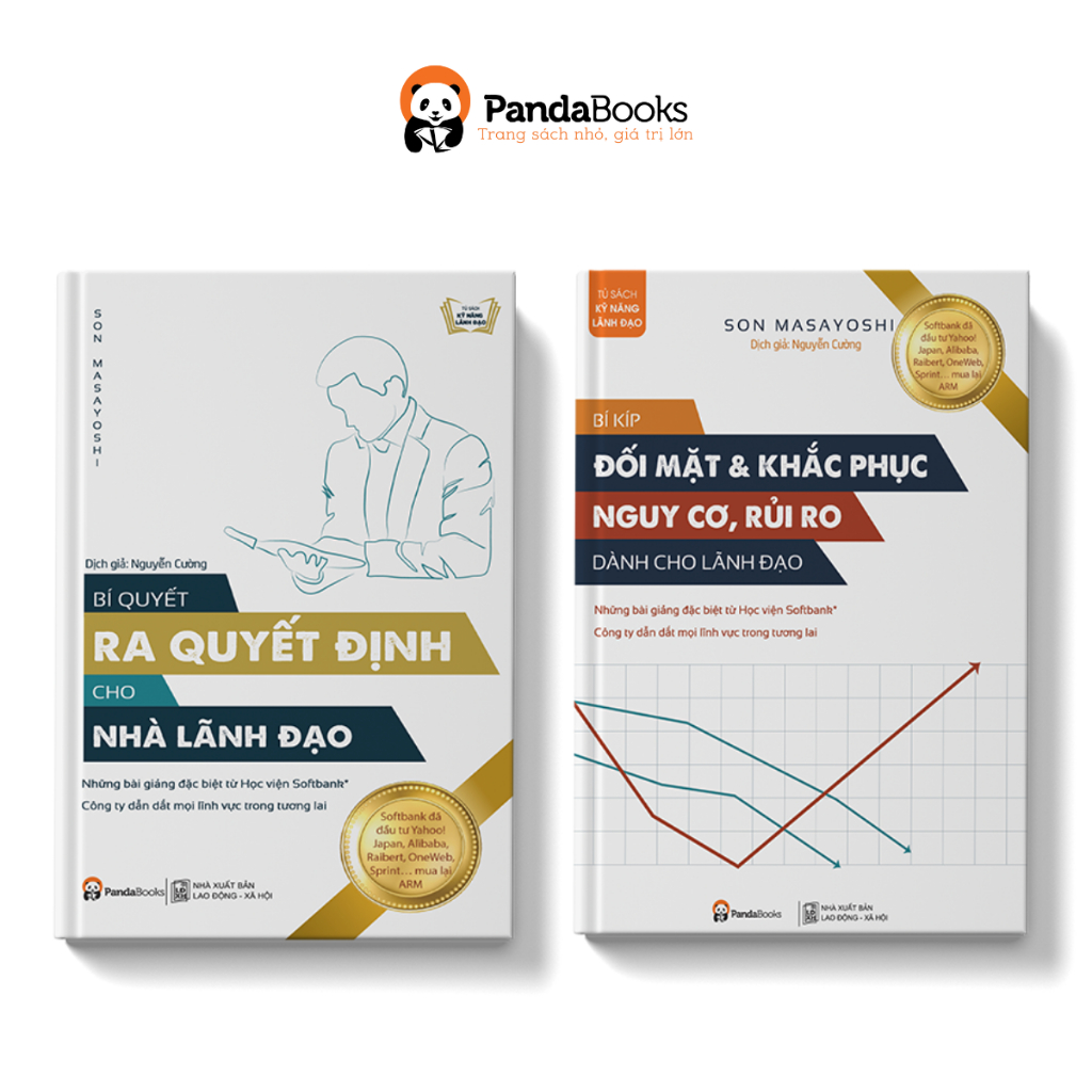 Sách PANDABOOKS Combo 2 cuốn dành cho nhà lãnh đạo: Bí quyết ra quyết định + Bí kíp khắc phục nguy cơ, rủi ro