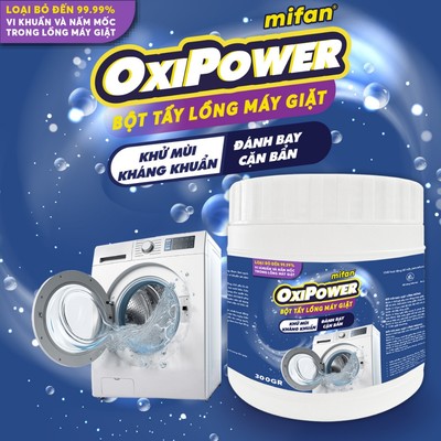 Bột Tẩy Vệ Sinh Lồng Máy Giặt Cao Cấp Mifan Oxipower - Công Nghệ Oxy Hoạt Tính Tẩy Sạch Cặn Bẩn Lâu Ngày Nhanh Chóng
