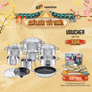 Bộ Nồi Silit Toskana 10 Món Kèm Vung Kính Nội Địa Đức, bộ xoong nồi đức Thiết Kế Cao Cấp Dày Dặn GermanySnT 70060