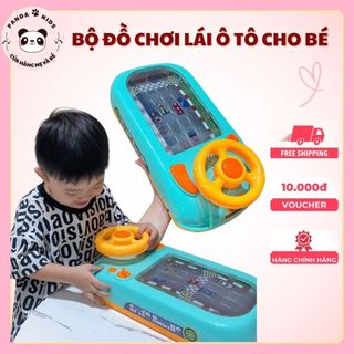 Bộ Đồ Chơi Mô Hình Đường Đua Ô Tô 2 Tốc Độ Có Màn Hình Chuyển Động Và Vô Lăng Mô Phỏng Lái Xe Cho Bé