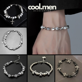 Vòng Tay Lắc Tay Nam Nữ 2 Dây Phối Ngọc Trai Nhân Tạo Bằng Thép Titan Khổng Gỉ - Phụ Kiện Trang Sức Coolmen