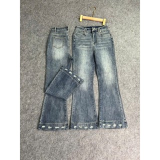 [Quần Loe Nấm] Quần Jeans Nữ Loe 9 tấc dành cho nàng m40 - m50, chất jeans mềm, co giãn M49