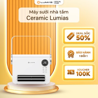 Máy sưởi Ceramic Lumias H08B - 2000W - 2 mức nhiệt - Treo tường tiện lợi, có giá treo khăn