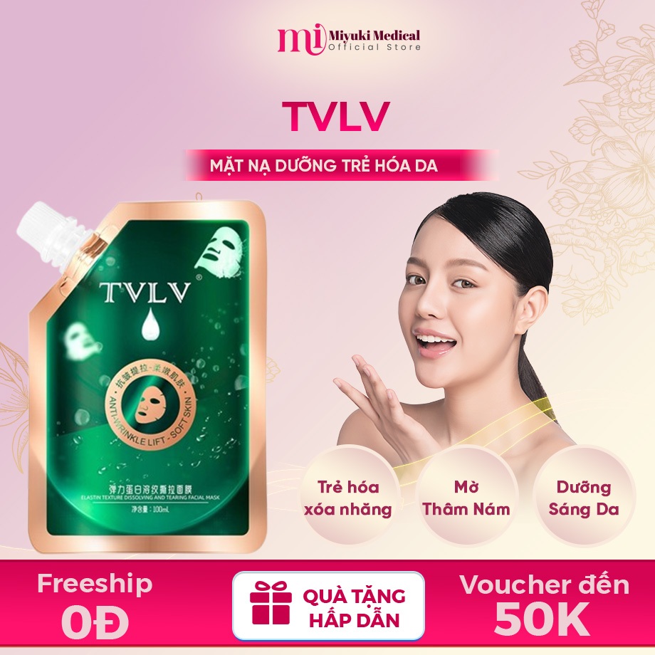 Mặt Nạ Lột Trẻ Hóa Da TVLV - Mask Lột TVLV Chống Lão Hóa, Loại Bỏ Thâm Nám, Làm Mờ Nếp Nhăn, Dưỡng Sáng Đều Màu Da