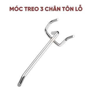 Móc treo tôn lỗ, móc 3 chân mạ xi độ dày móc 5mm