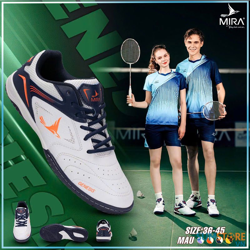 Giày Cầu Lông Mira Genesis Màu Xanh Đen - Giày Thể thao Phù Hợp Cho Cả Nam Nữ