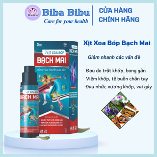 Xịt Xoa Bóp Bạch Mai - Giúp Giảm Đau Xương Khớp, Đau Lưng, Bong Gân, Trật Khớp, 80ml