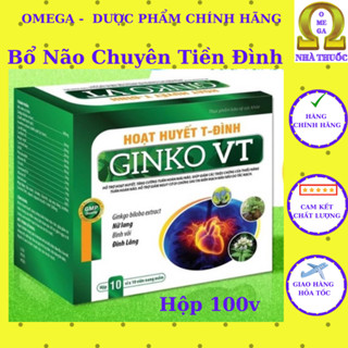 Hoạt Huyết Tiền Đình Ginko VT (HSD 2028) - Giảm Triệu Chứng Tiền Đình, Hoa Mắt, Váng Đàu, Quay Quay