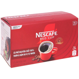 NESCAFE + hộp RED CUP 30gr / 15 gói + CÀ PHÊ HÒA TAN + NESTLE Red Cup Coffee