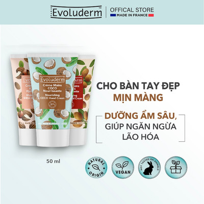 Kem Dưỡng Da Tay Evoluderm Dưỡng Ẩm Giảm Nếp Nhăn Chống Lão Hóa Cho Da Tay Mềm Mại Mịn Màng 50ml