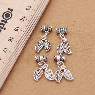 [S925] Charm bạc treo lá đôi - MH279