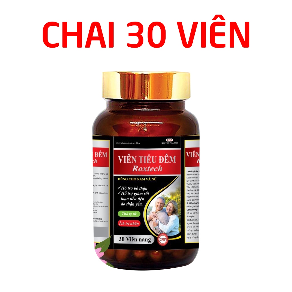 Viên tiểu đêm Roxtech (chai) giúp bổ thận, giảm tiểu rắt, tiểu són, tiểu nhiều lần do thận yếu - Hộp 30 viên