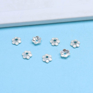 [S925] Set 2 Charm bạc ốp cánh hoa 5.2mm - MH249