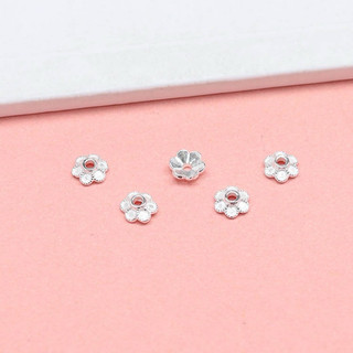 [S925] Set 2 Charm bạc ốp cánh hoa 5.2mm - MH249