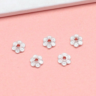 [S925] Set 2 Charm bạc ốp cánh hoa 5.2mm - MH249