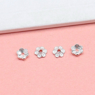 [S925] Set 2 Charm bạc ốp cánh hoa 5.2mm - MH249