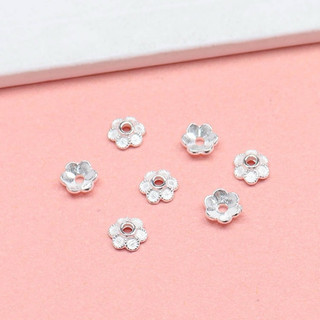 [S925] Set 2 Charm bạc ốp cánh hoa 5.2mm - MH249