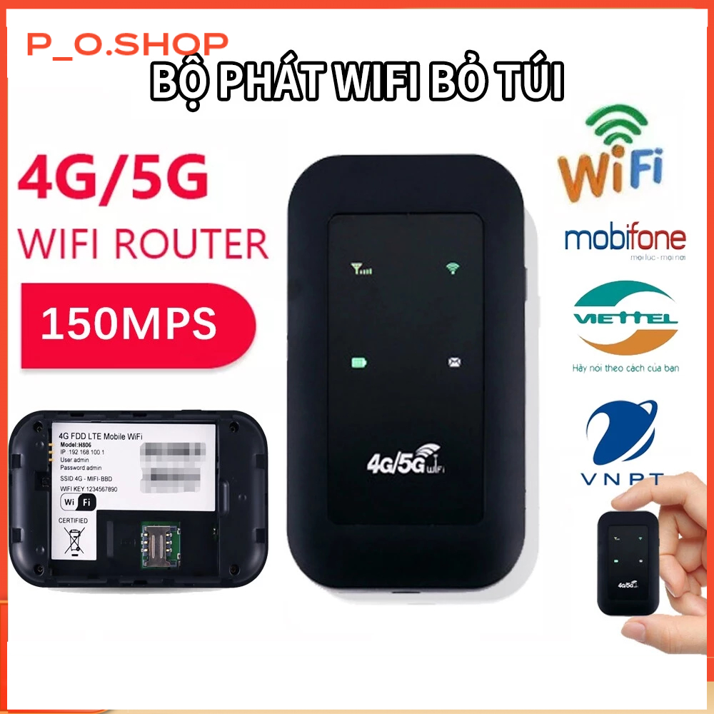 【🔥Rẻ】WiFi di động 4G/5G 150Mbps, bạn có thể tận hưởng WIFI tốc độ cao sau khi lắp thẻ SIM, hỗ trợ tấ